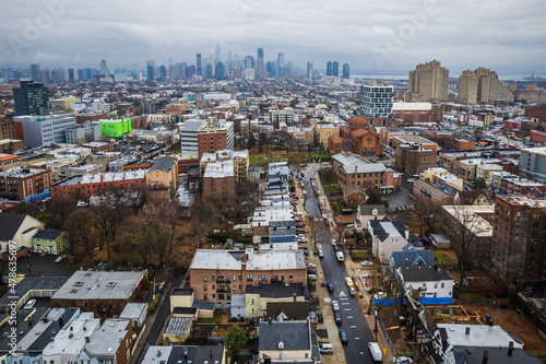 Aerial Drone of Jersey City New Jersey 
