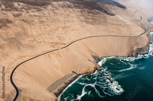 Coastal Highway from Huacho to Lima Peru photo