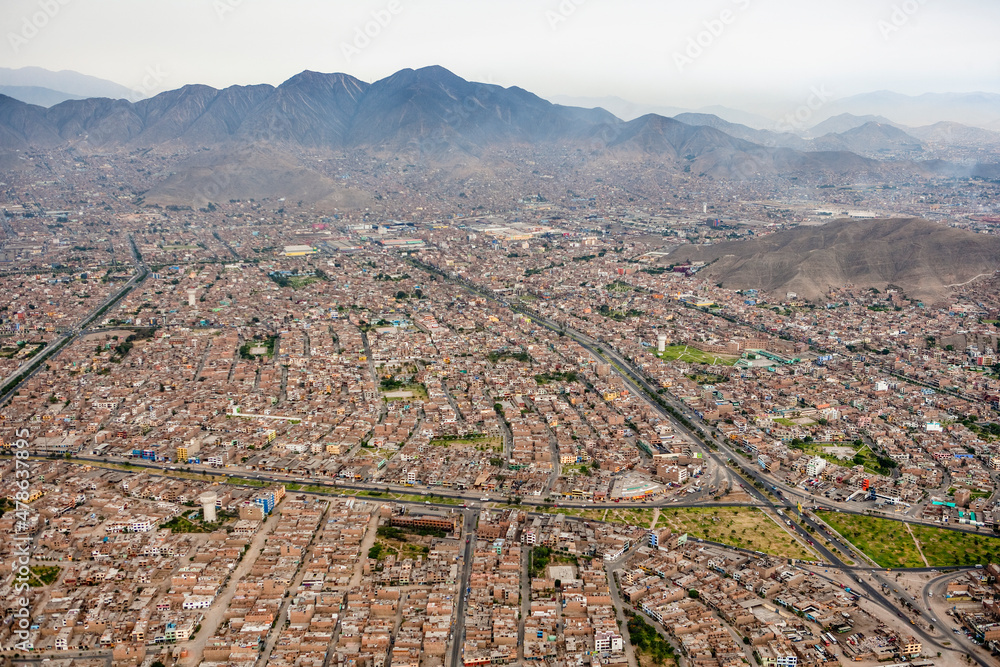 Urban Sprawl fo Capital City Lima Peru