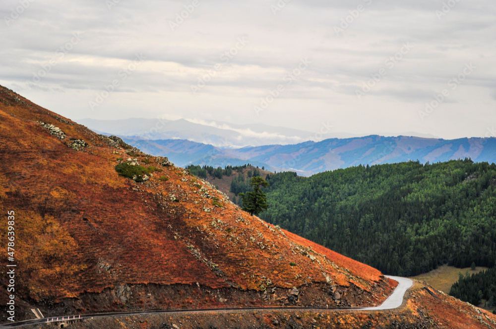 Naklejka premium Natural scenery of Altay region in Xinjiang, China
