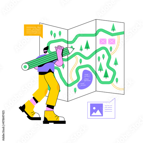 Area management abstract concept vector illustration. Land management, recreation area, national park, nature reserve protection, conservation plan, environmental coordination abstract metaphor.