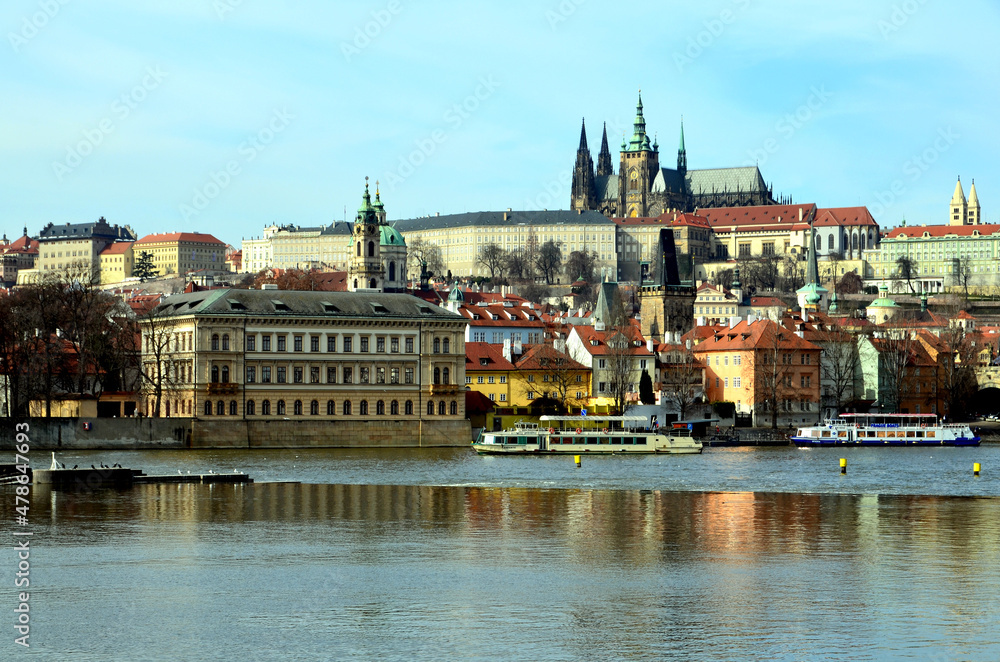 Prague castle and charles bridge