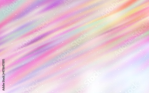 Light Pink, Yellow vector pattern with night sky stars.