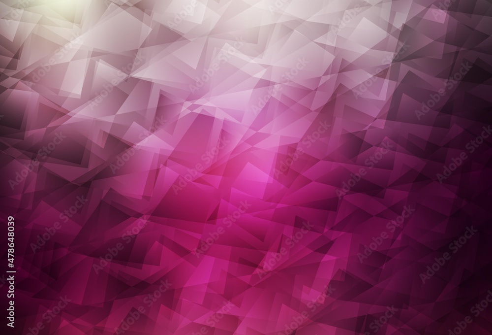Obraz premium Dark Pink vector low poly background.