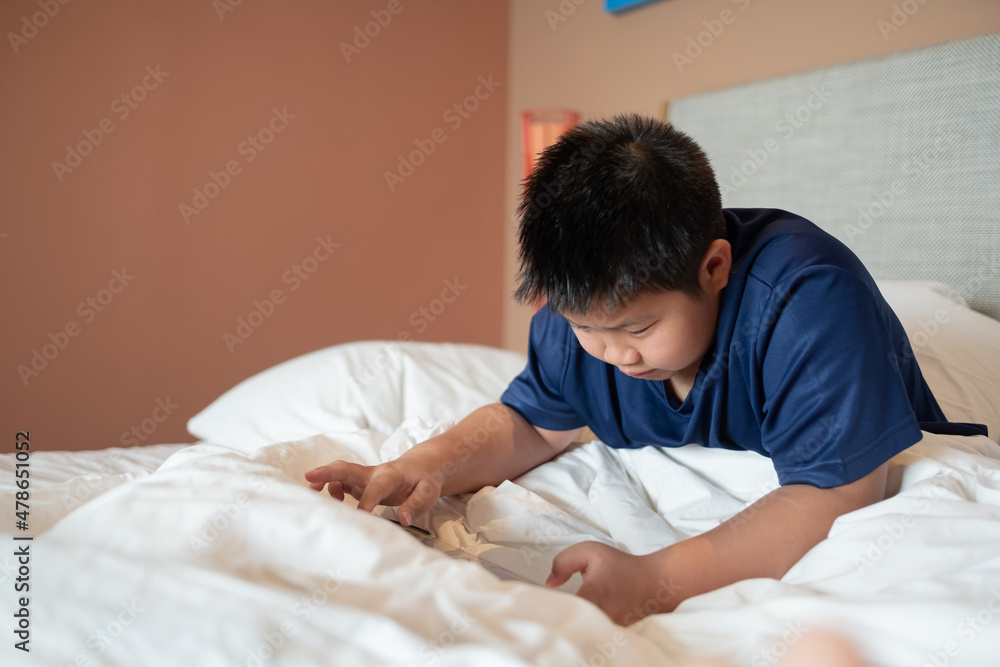 kid watching tablet, boy addicted cartoon kid watching tablet, boy addicted cartoon