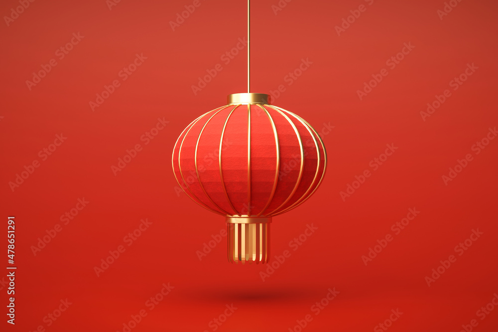 Chinese lantern on red background lamp light china celebration traditional holiday 3D rendering Chinese lantern on red background lamp light china celebration traditional holiday 3D rendering