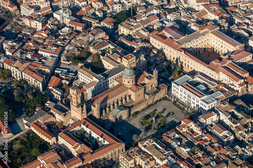 Palmero Cathedral and Square Sicily Italy