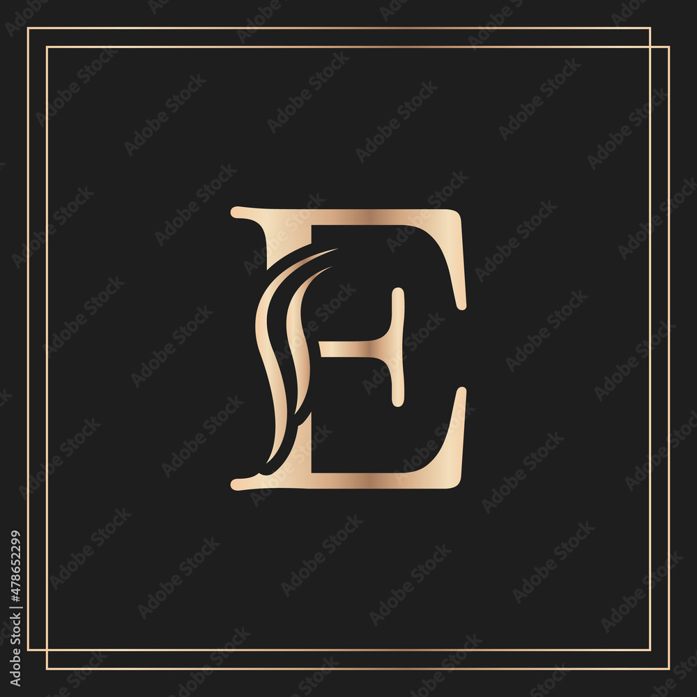 Elegant letter E Graceful Royal Calligraphic Beautiful Logo. Vintage Gold Drawn Emblem for Book Design, Brand Name, Business Card, Restaurant, Boutique, or Hotel Elegant letter E Graceful Royal Calligraphic Beautiful Logo. Vintage Gold Drawn Emblem for Book Design, Brand Name, Business Card, Restaurant, Boutique, or Hotel