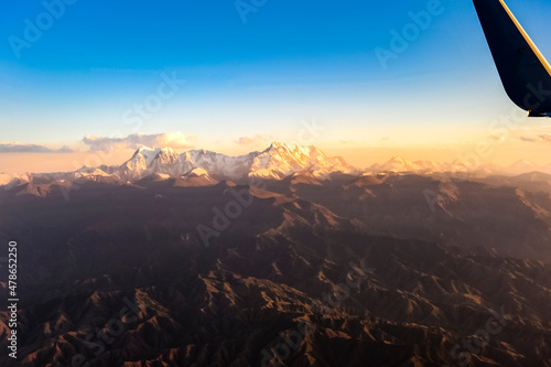 Beautiful view of Bogda peak in Tianshan Mountains, Xinjiang, China photo