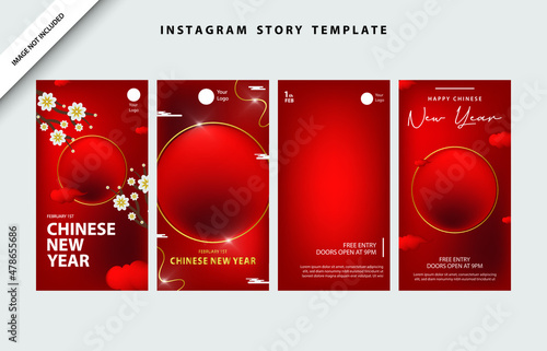 banner chinese new year poster asian zodiac template social media february background wallpaper event