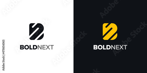 Modern bold letter b logo perfect for technology logo template