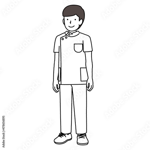 整体師の男性イラスト