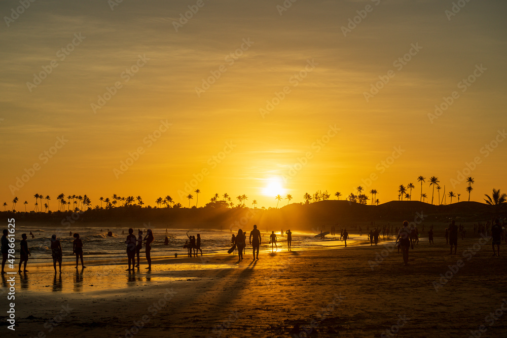 Pôr do Sol na Praia de Itacimirim Bahia Pôr do Sol na Praia de Itacimirim Bahia