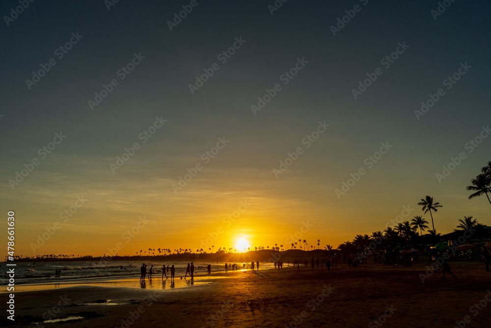 Pôr do Sol na Praia de Itacimirim Bahia