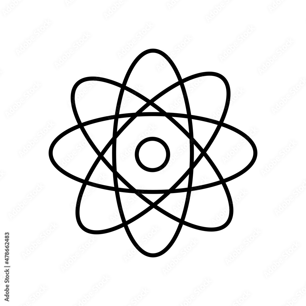 Science symbol icon. Isolated object. Education process. Abstract black template. Vector illustration. Stock image. Science symbol icon. Isolated object. Education process. Abstract black template. Vector illustration. Stock image.