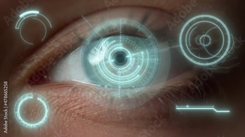 Macro vision scanning health process inspecting astigmatism with biometrics 