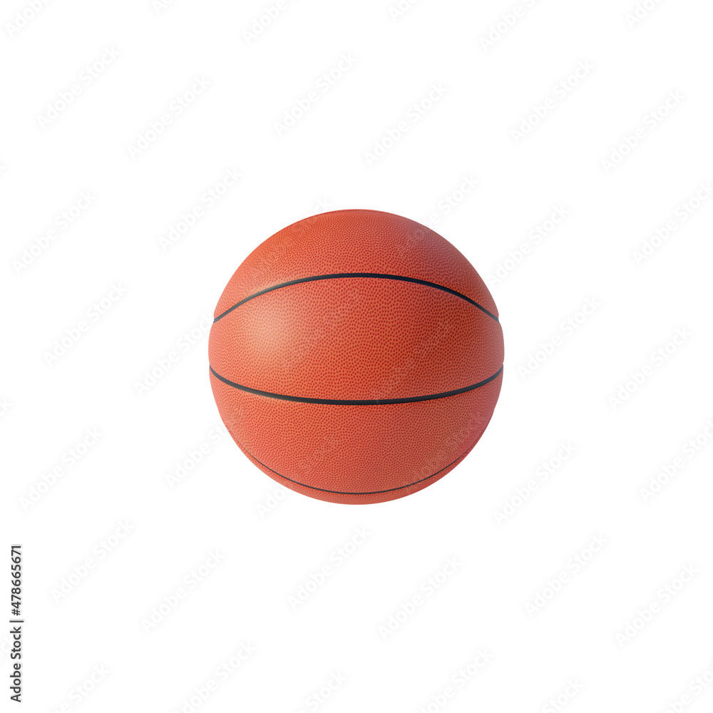 Basketball isolated on white background. 3d render