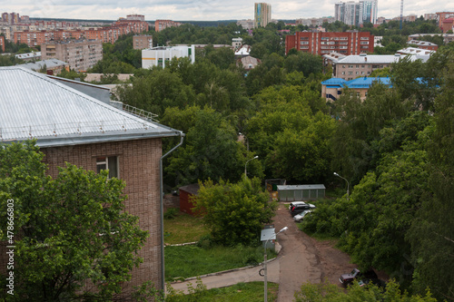 top view of the Russian courtyard