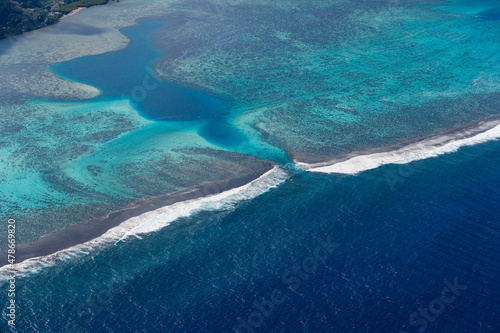 Turquoise Sea off Moorea Island French Polynesia © Overflightstock
