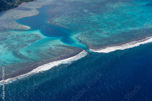 Turquoise Sea off Moorea Island French Polynesia