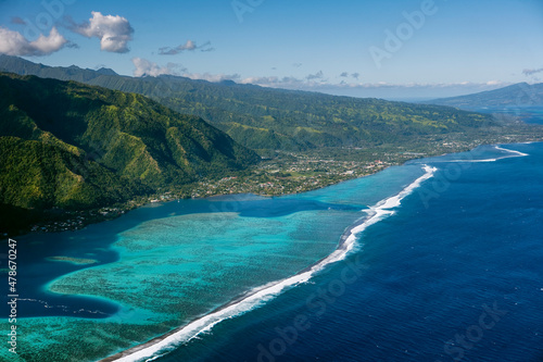 Fototapeta Naklejka Na Ścianę i Meble -  Tropical Islands of French Polynesia. Capital City Papeete on Tahiti