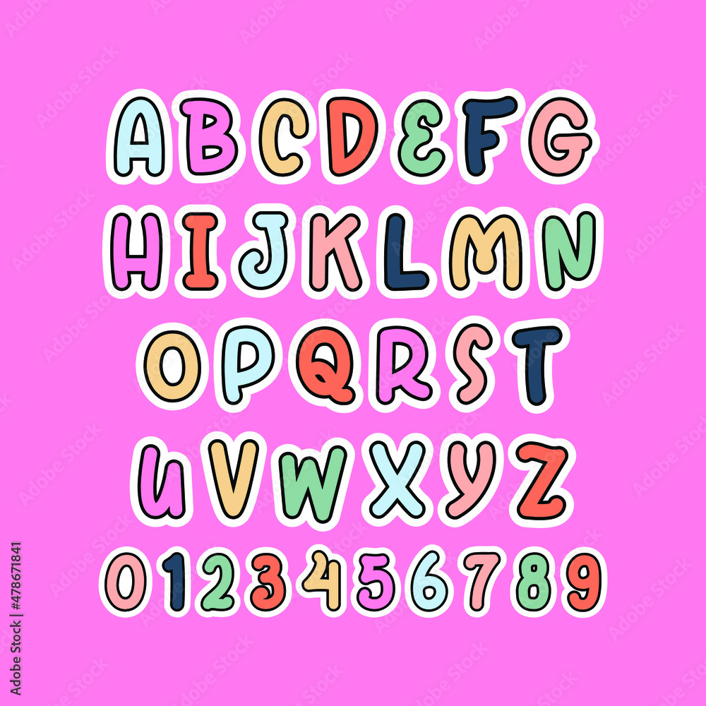 Illustration vector graphic of alphabet fit for kids class, sticker, education Illustration vector graphic of alphabet fit for kids class, sticker, education