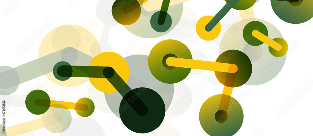 Abstract background. Round dots connected by lines. Trendy techno business template for wallpaper, banner, background or landing Abstract background. Round dots connected by lines. Trendy techno business template for wallpaper, banner, background or landing