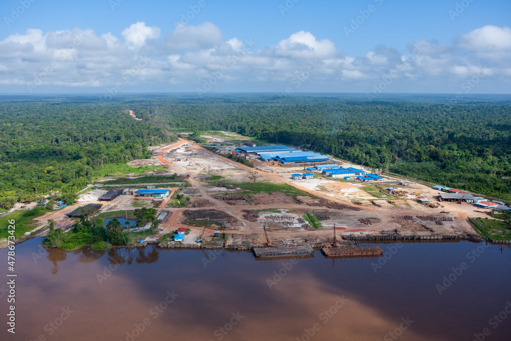 Looging and Mill Along the Essequibo River Guyana