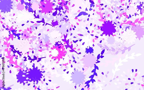 Light Purple, Pink vector elegant pattern with flowers, roses.