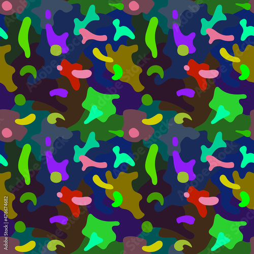 Vector seamless pattern. An ornament with an abstract background. Design print for textile, fabric, wallpaper, background.