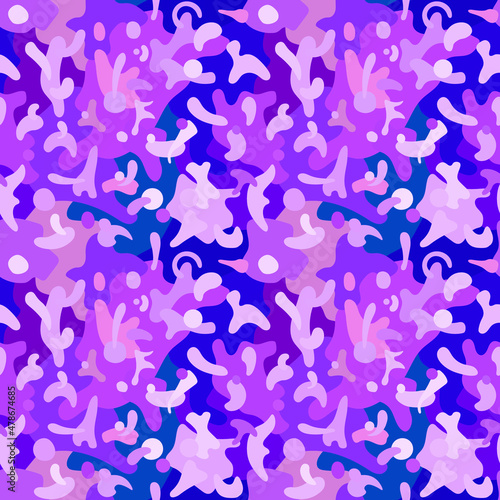 Vector seamless pattern. An ornament with an abstract background. Design print for textile, fabric, wallpaper, background.