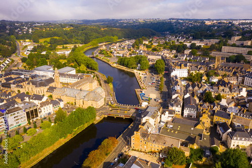 Fototapeta Naklejka Na Ścianę i Meble -  Scenic view of the city of Lannion in the Brittany region. France