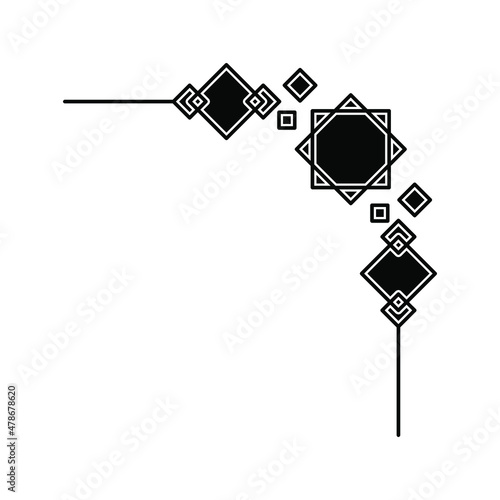 icon border corner. sign frame decorative. Vector illustration