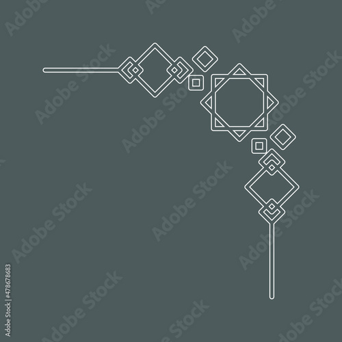 icon border corner. sign frame decorative. Vector illustration