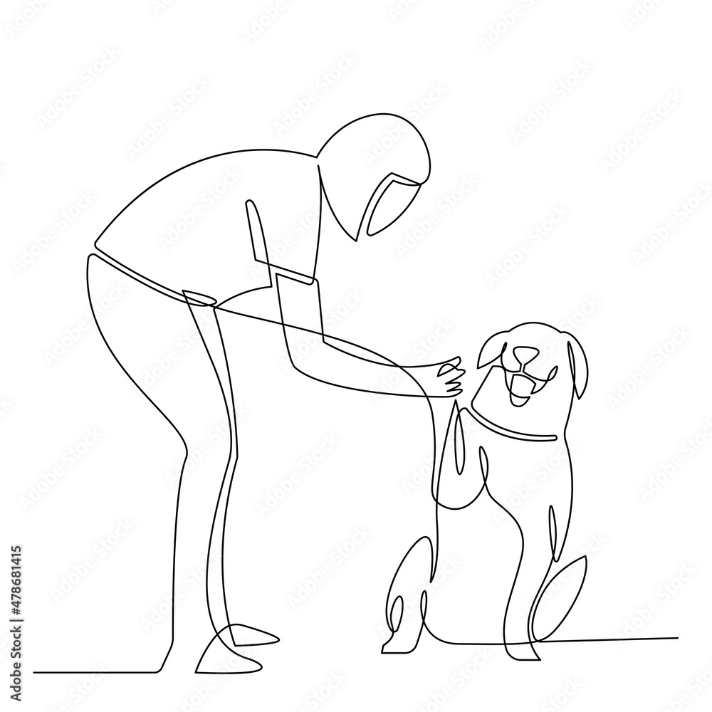Happy life concept for little girl playing with his dog vector. Happy life concept for little girl playing with his dog vector.