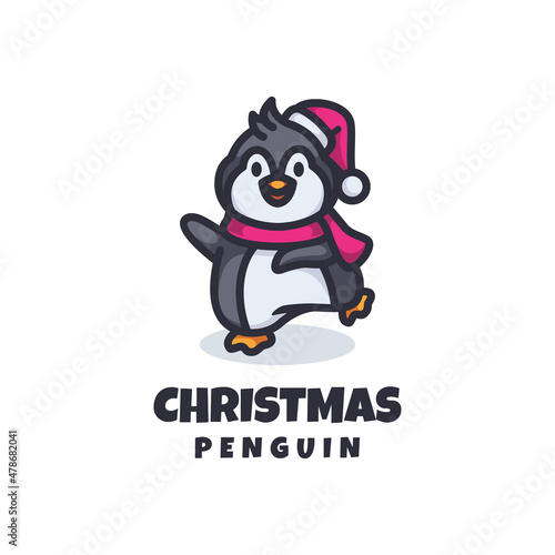 Illustration vector graphic of Christmas Penguin, good for logo design