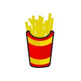 french fries icon design vector templates