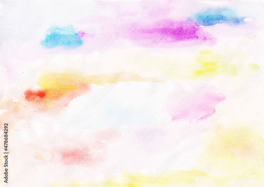 Watercolor abstract background in light color tones.