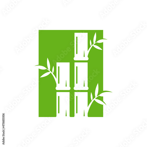 bamboo logo icon design template vector