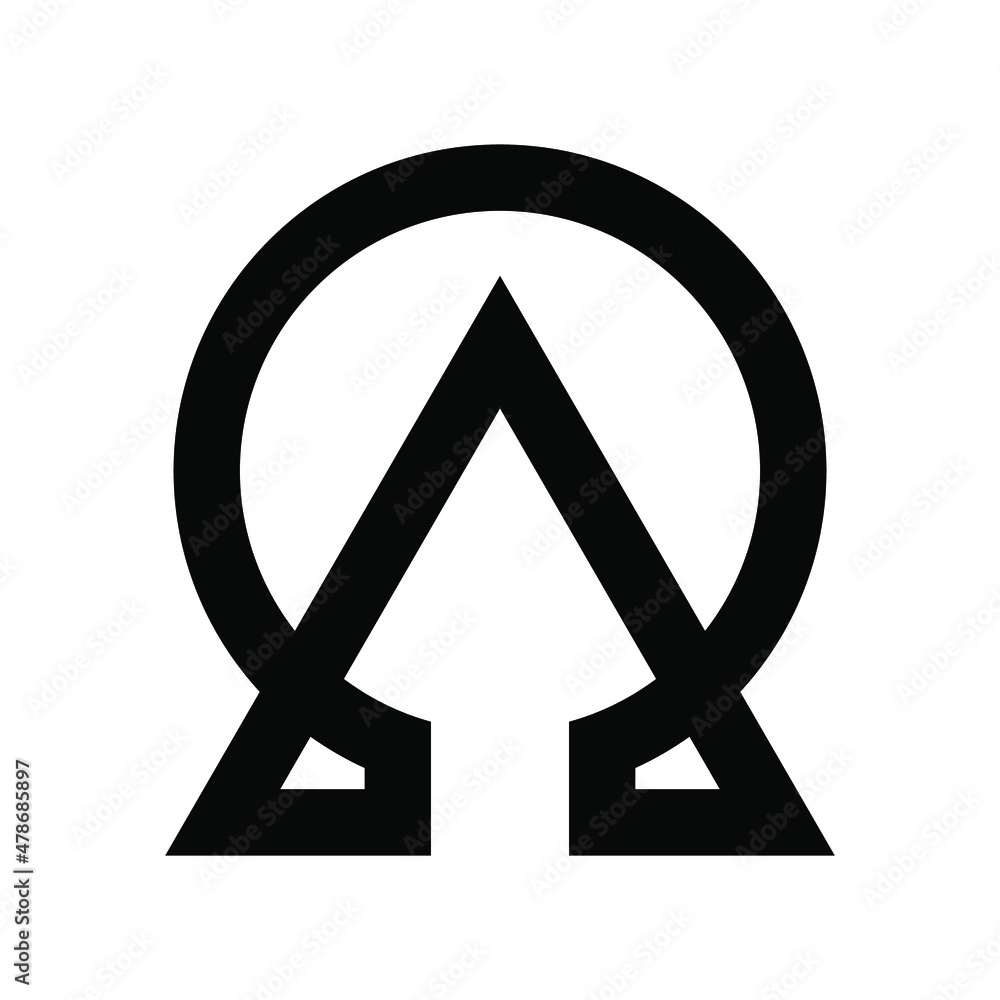 Alpha Omega Logo can be used for company, icon, etc Stock Vector
