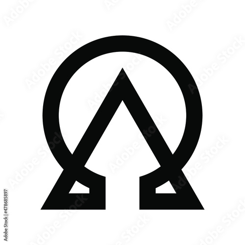 Alpha Omega Logo can be used for company, icon, etc