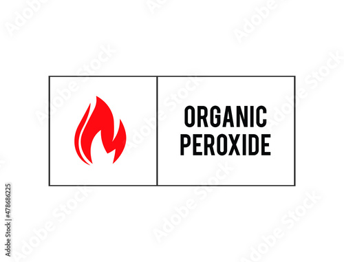 organic peroxide warning sign vector