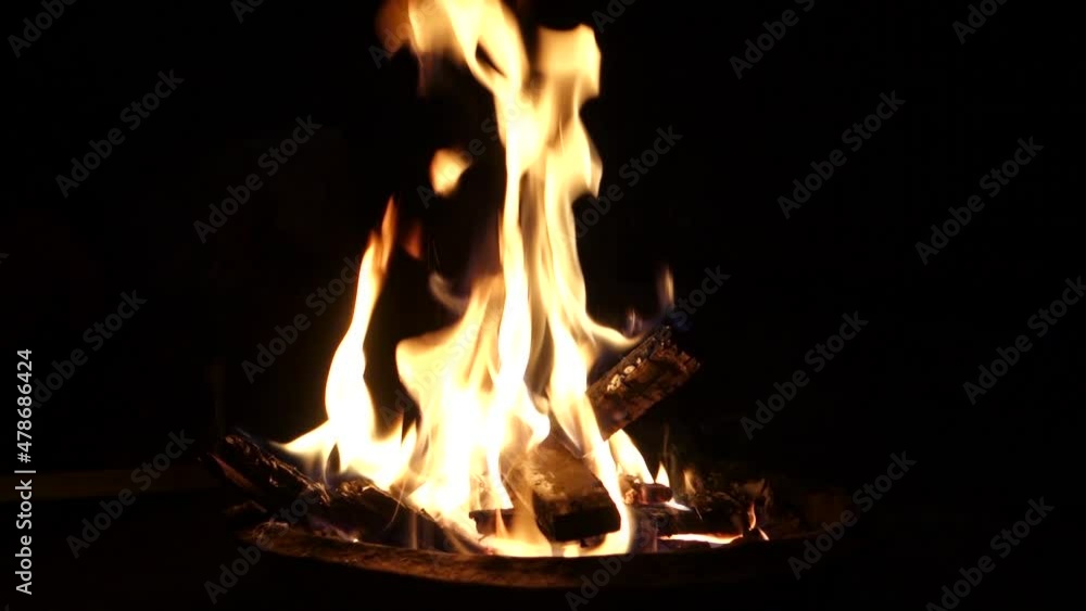 A close upshot of bonfire during winter night in north India. A close upshot of bonfire during winter night in north India.