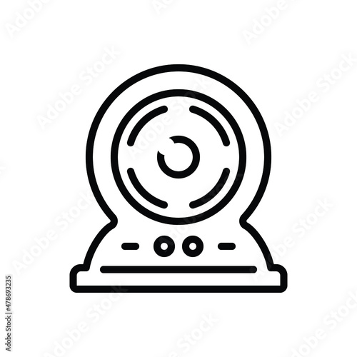 Black line icon for livecam