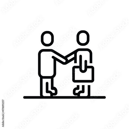 Black line icon for prospective