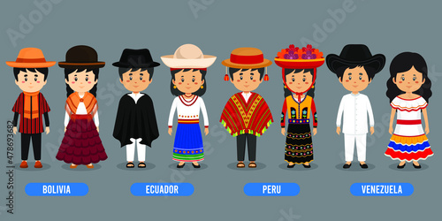Character in Different National Costumes