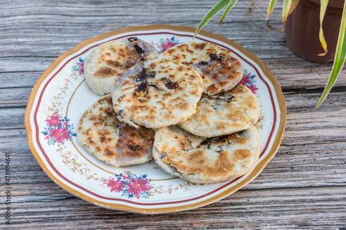 Piaya, a muscovado-filled unleavened flatbread from the Philippines. photo