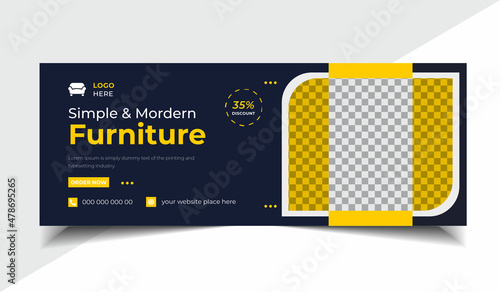 Furniture Sale Facebook Cover page design template