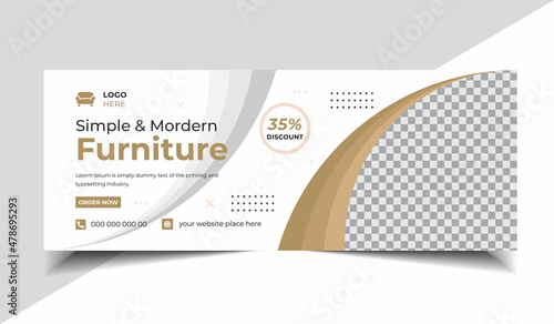 Furniture Sales Promotion Facebook Cover Design templates