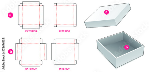 packaging box die cut template